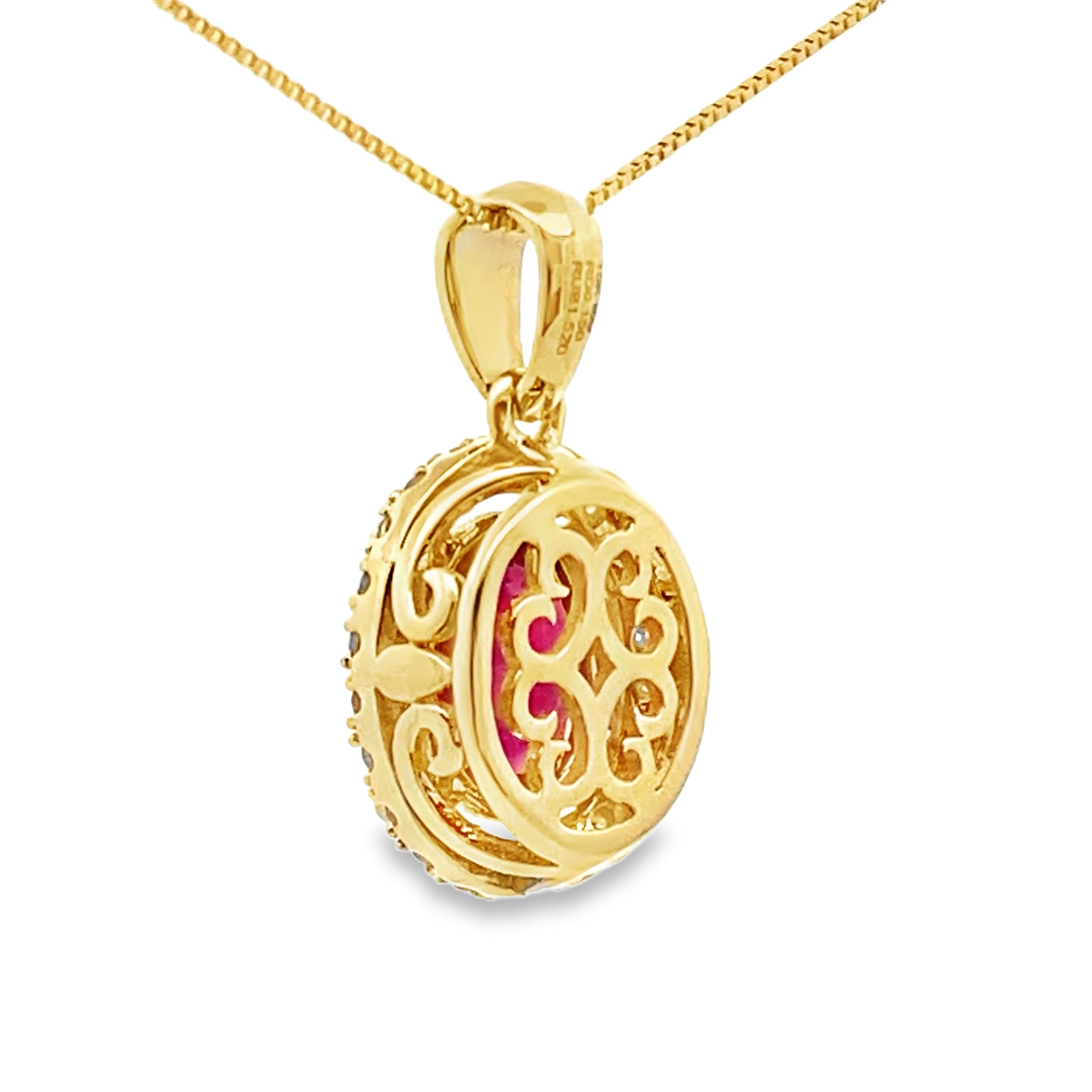 2.22ct Ruby Diamond Fashion Pendants 10KT Yellow Gold by Bids.com
