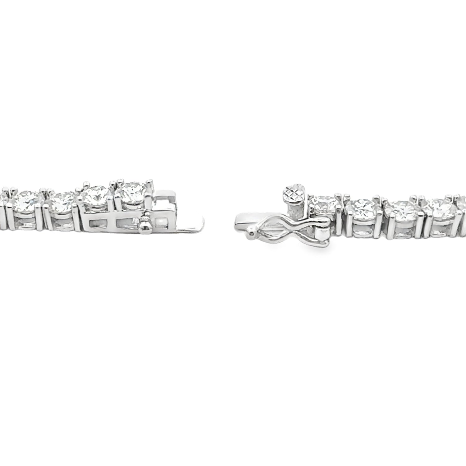 39.98ct Moissanite Tennis Necklace Sterling Silver by Bids.com