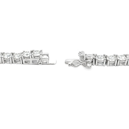 39.98ct Moissanite Tennis Necklace Sterling Silver by Bids.com