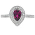 Natural .56ct Garnet Diamond Ring 10KT White Gold by Bids.com