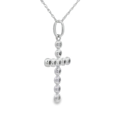 .15ct Diamond Cross Religious Pendant 14KT White Gold by Bids.com