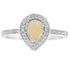 Genuine .30ct Opal Diamond Ring 10KT White Gold by Bids.com