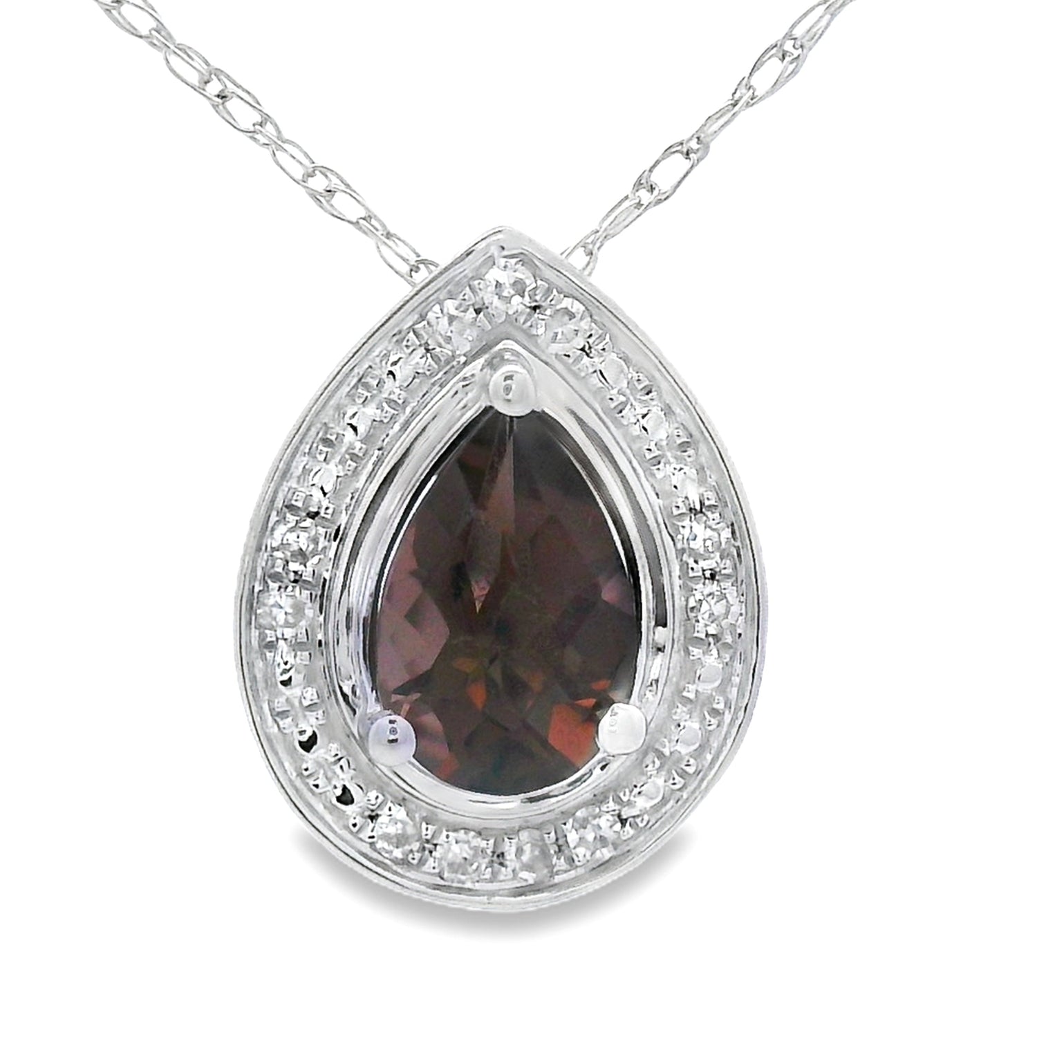.39ct Quartz Diamond Fashion Pendants 10KT White Gold by Bids.com