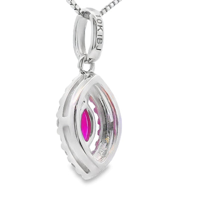 .26ct Ruby Diamond Fashion Pendants 10KT White Gold by Bids.com