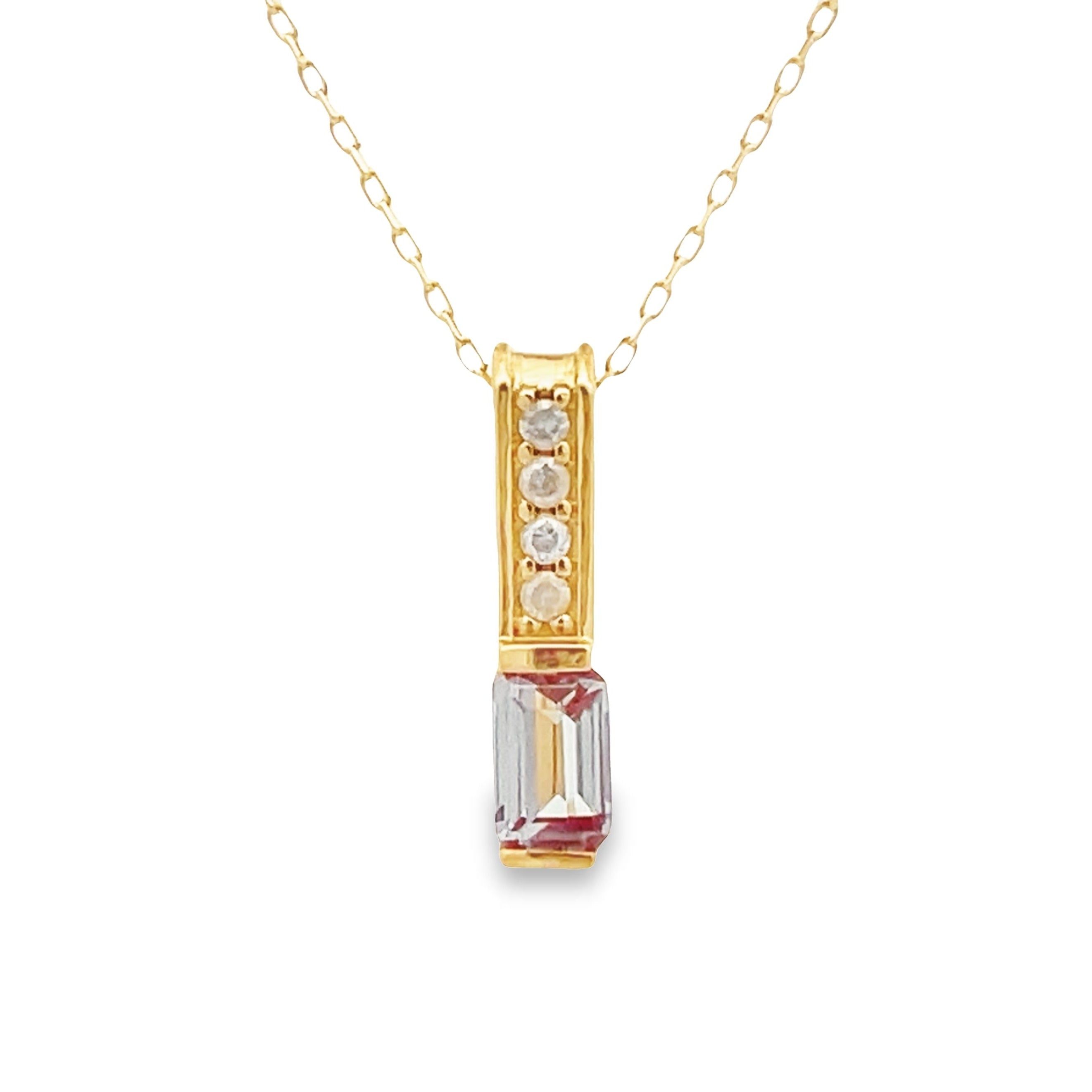 Created Alexandrite Fashion Pendants 10KT Yellow Gold by Bids.com