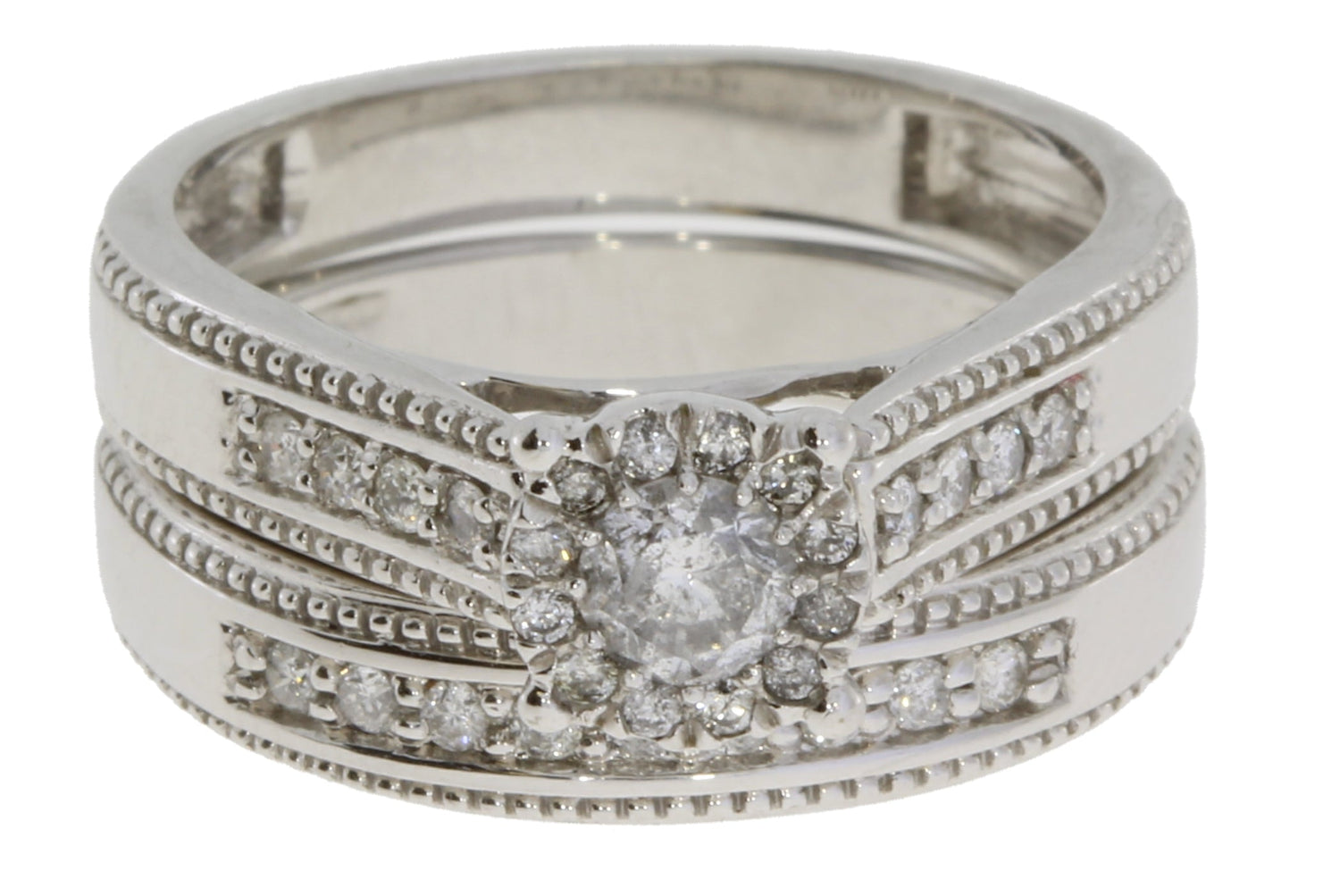.63ct Diamond Engagement Ring Set 10KT White Gold by Bids.com