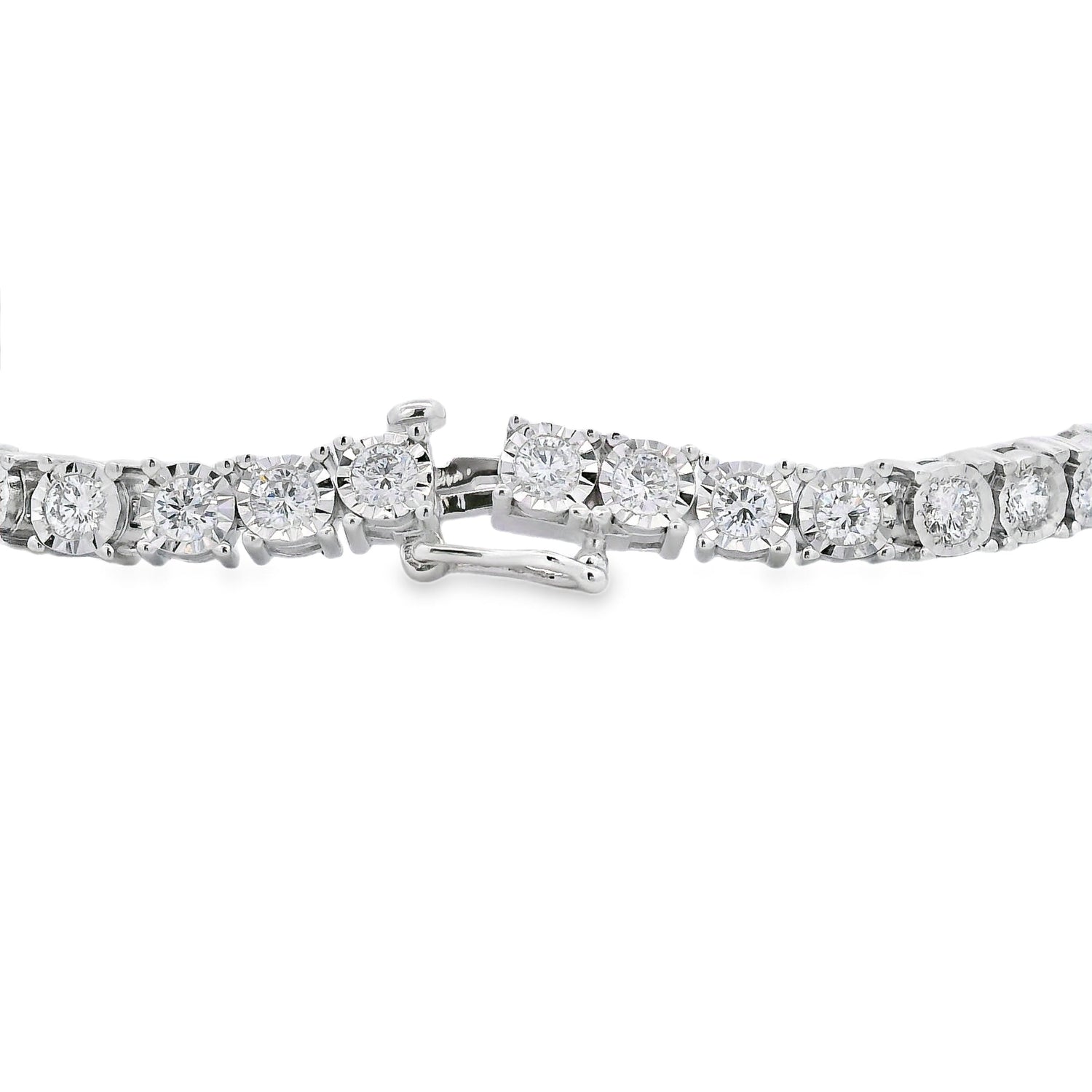 Lab Grown Diamond Tennis Bracelet Sterling Silver by Bids.com