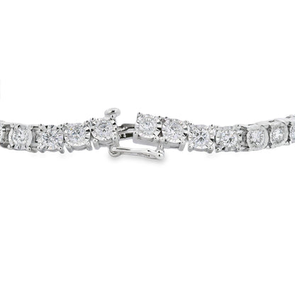 Lab Grown Diamond Tennis Bracelet Sterling Silver by Bids.com