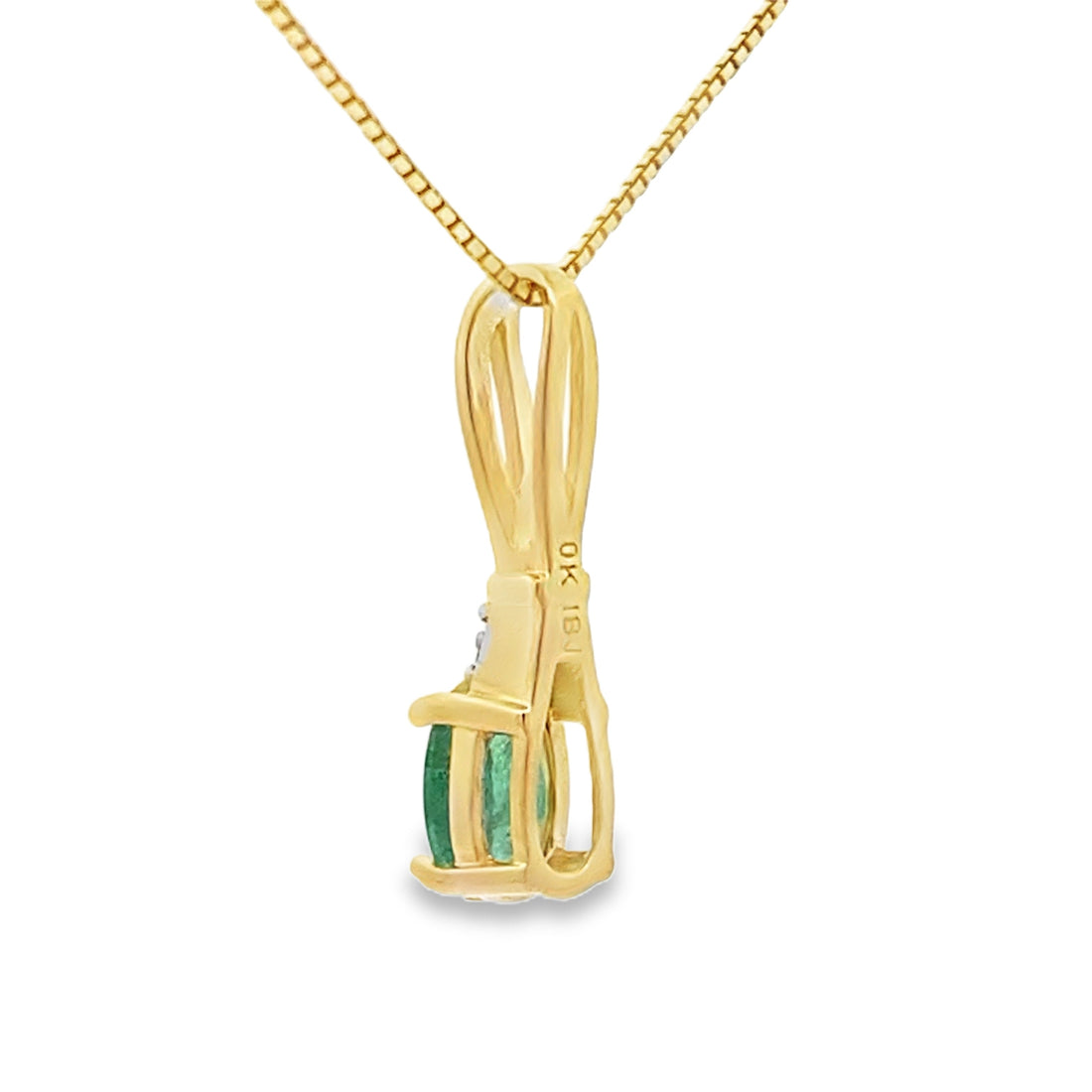 .25ct Emerald Diamond Fashion Pendants 10KT Yellow Gold by Bids.com