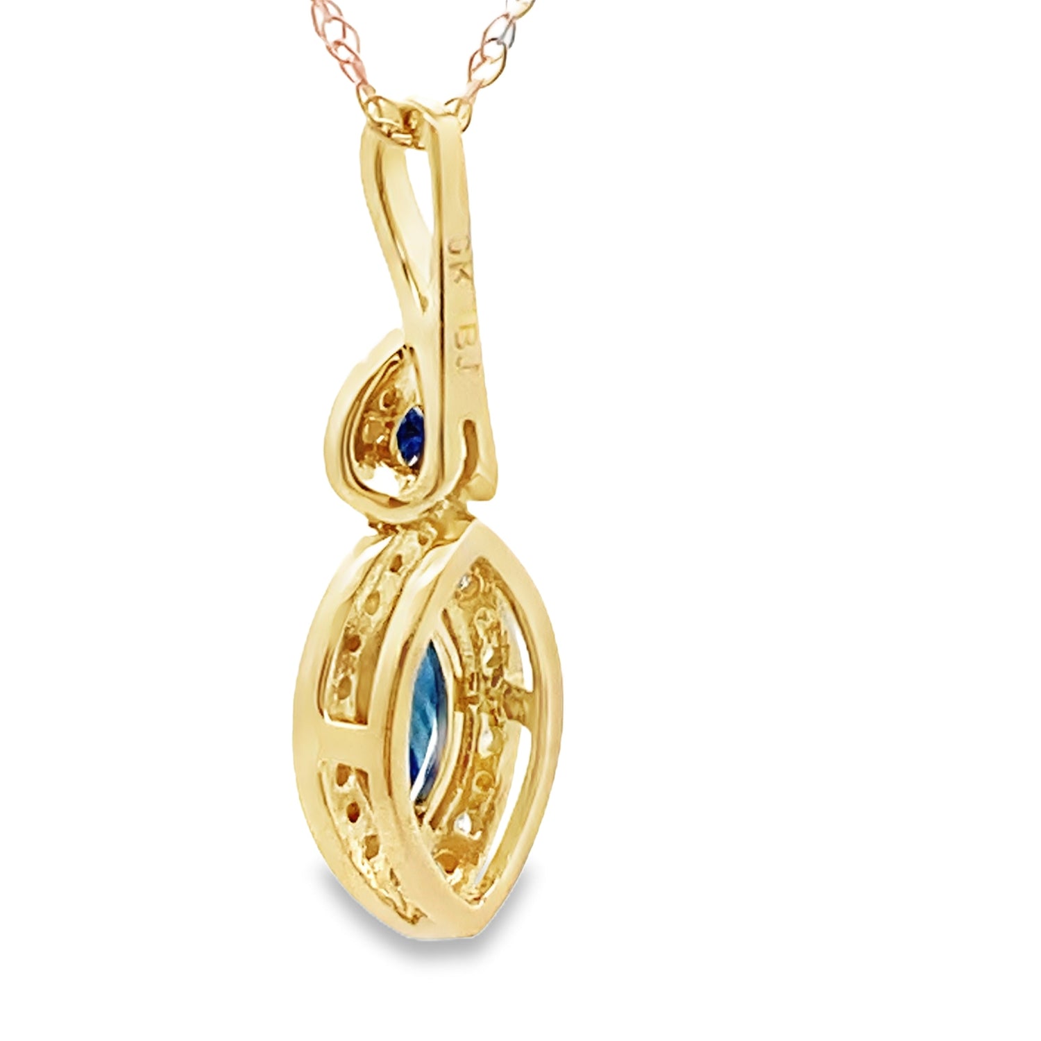 Sapphire Diamond Fashion Pendants 10KT Yellow Gold by Bids.com