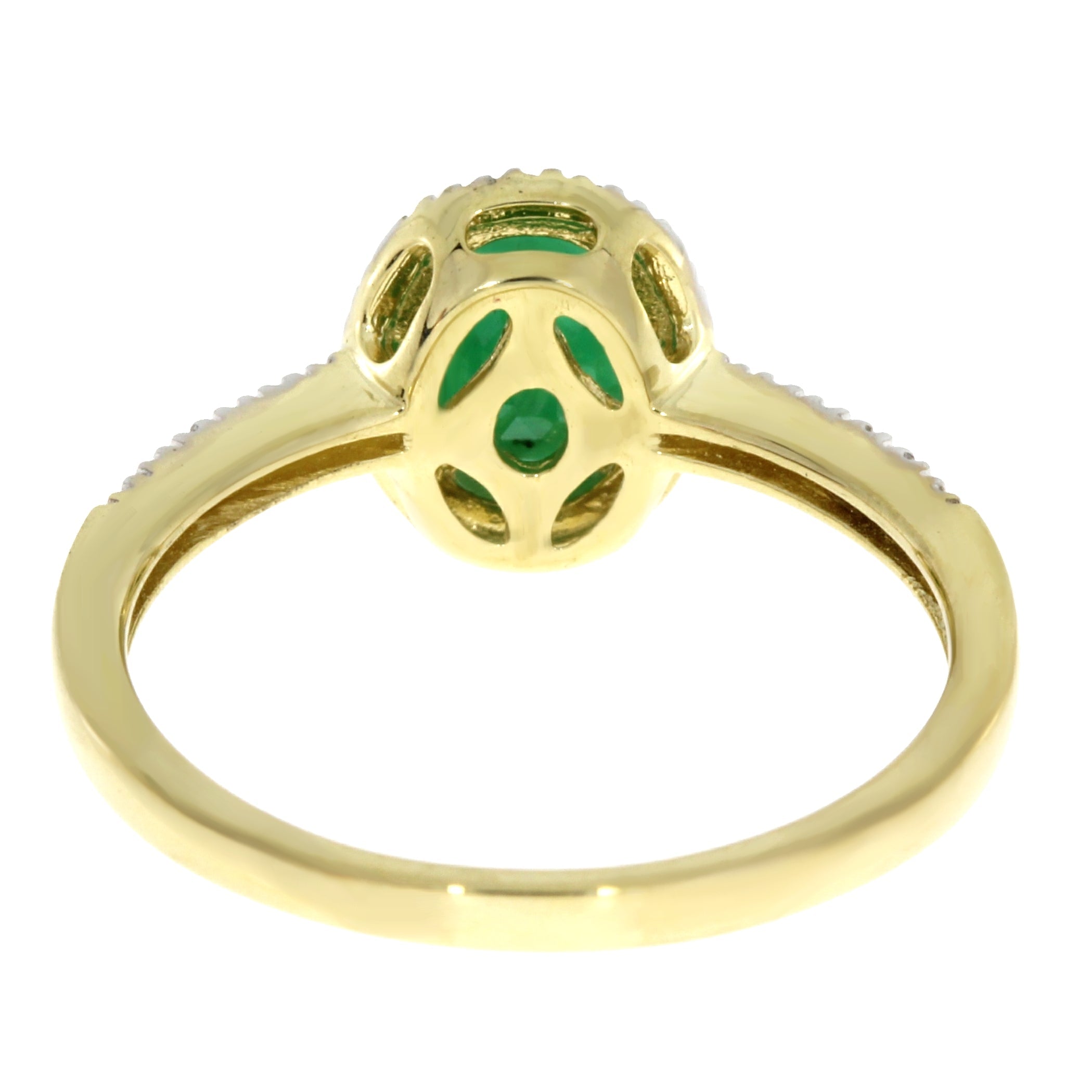 Natural .94ct Emerald Diamond Ring 14KT Yellow Gold by Bids.com
