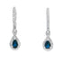 .80ct Sapphire Diamond Dangle Earrings 10KT White Gold by Bids.com