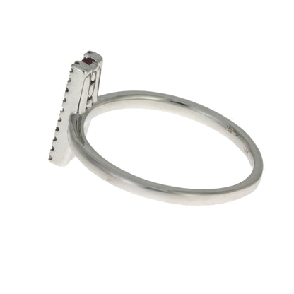 Genuine .30ct Ruby Diamond Ring 14KT White Gold by Bids.com
