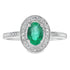 Genuine .49ct Emerald Diamond Ring 10KT White Gold by Bids.com
