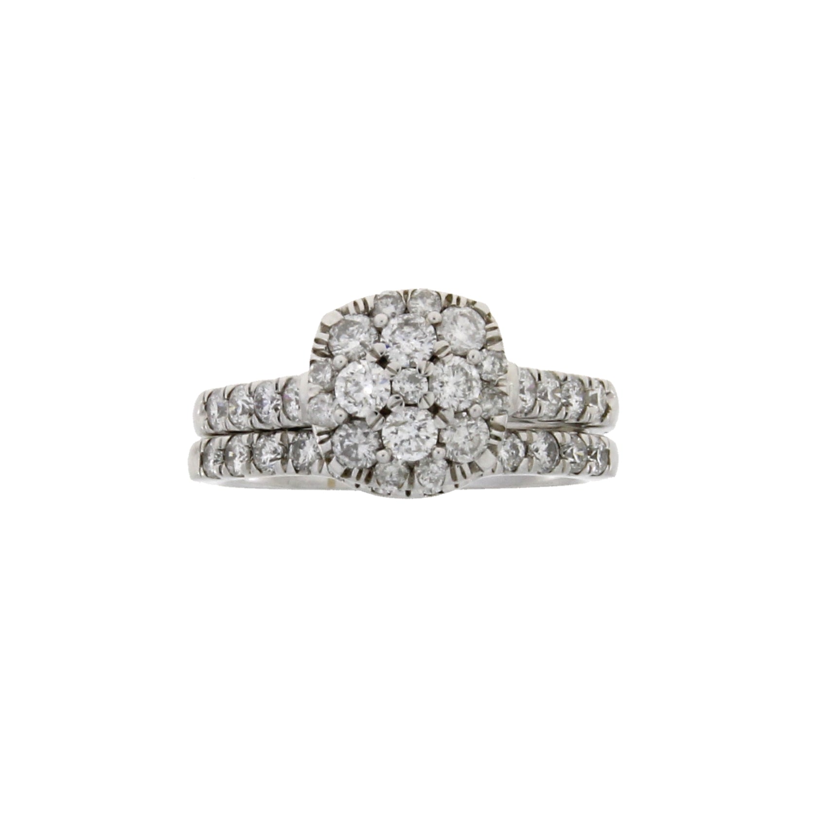 1.30ct Diamond Engagement Ring Set 10KT White Gold by Bids.com