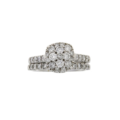 1.30ct Diamond Engagement Ring Set 10KT White Gold by Bids.com