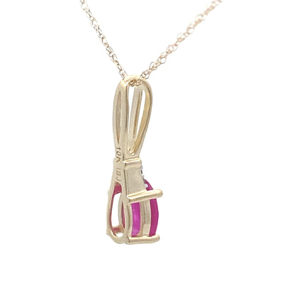 .02ct Ruby Diamond Fashion Pendants 10KT Yellow Gold by Bids.com