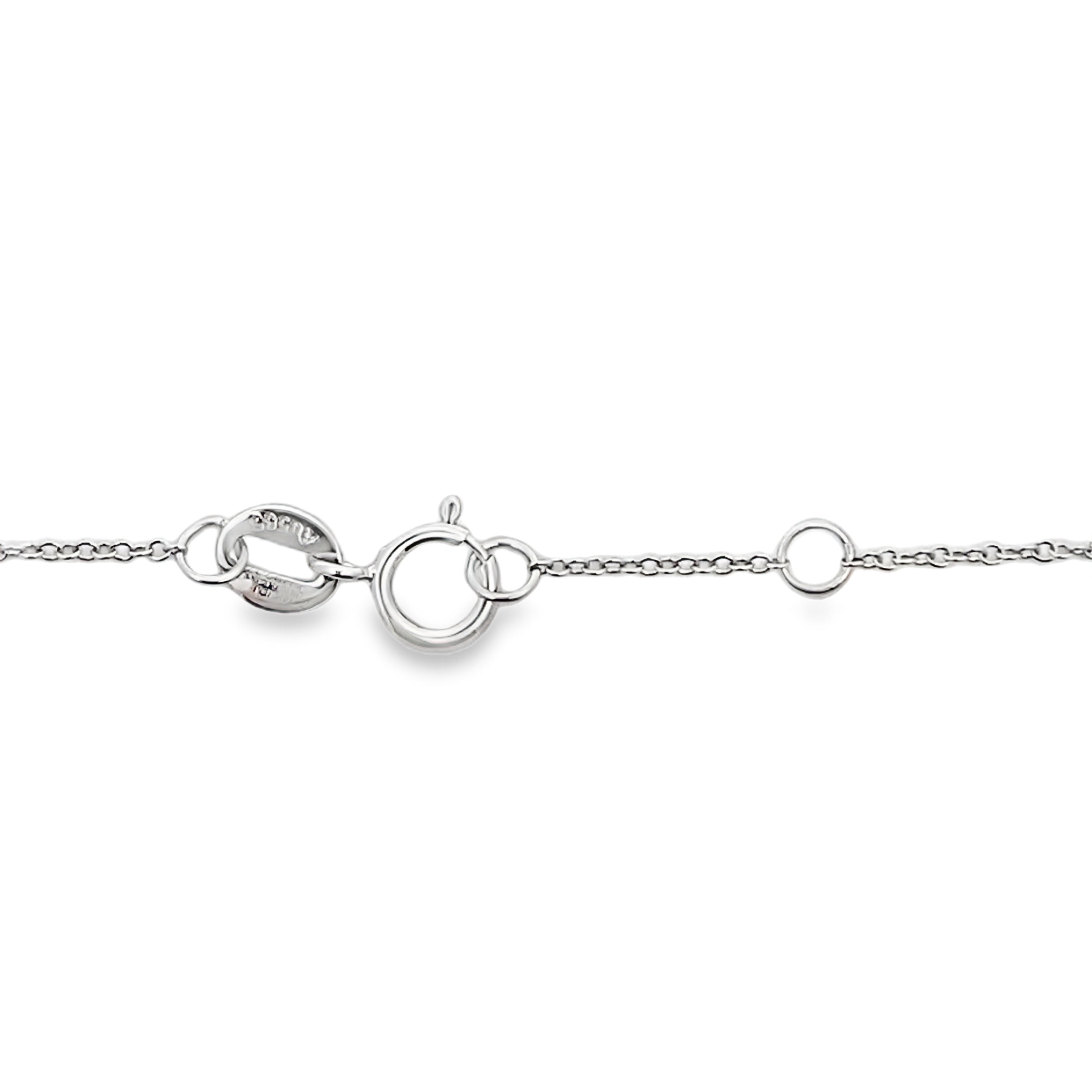 Genuine .25ct Ruby Diamond Bracelet 14KT White Gold by Bids.com