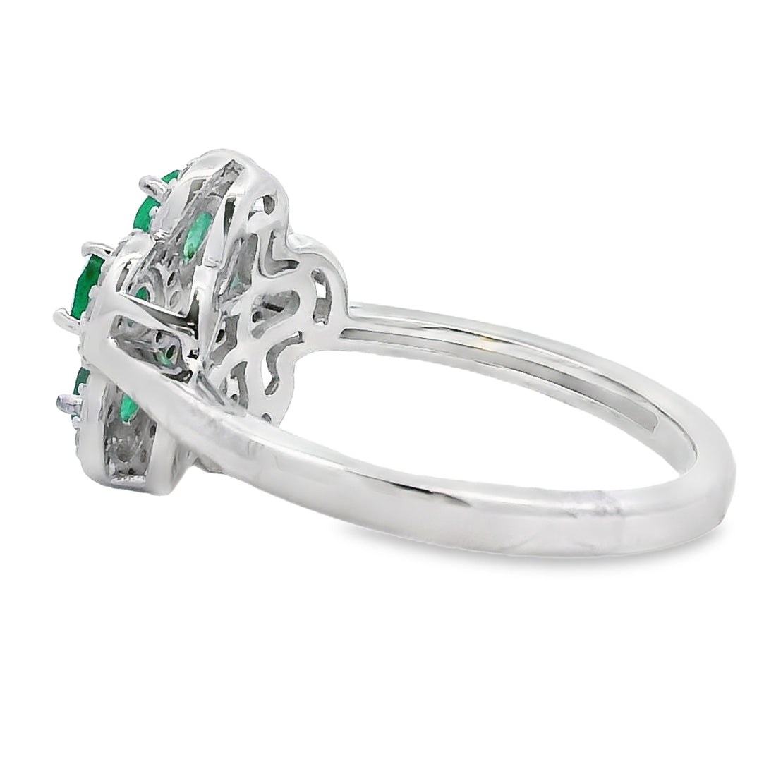 Genuine 1.01ct Emerald Zircon Ring Sterling Silver by Bids.com