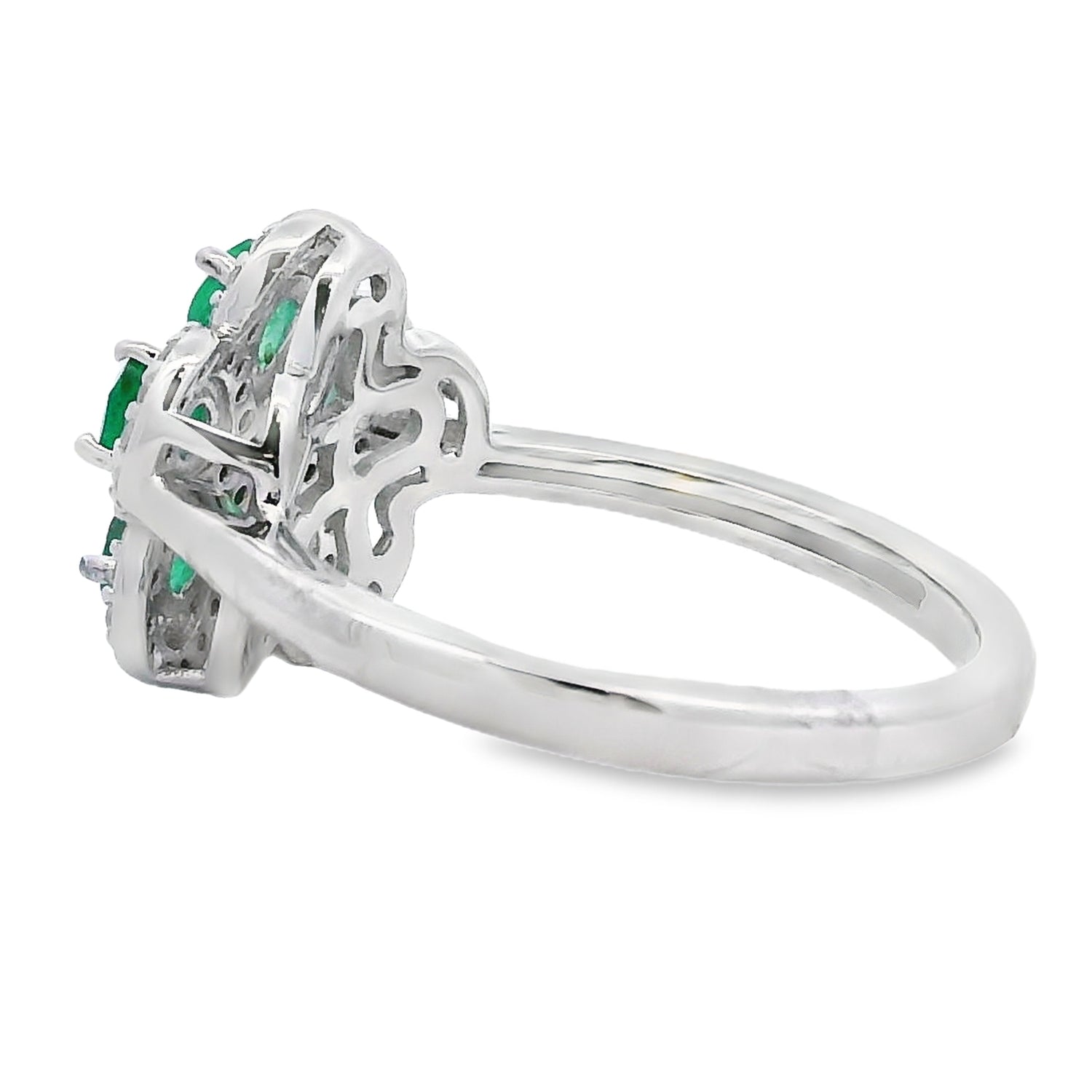 Genuine 1.01ct Emerald Zircon Ring Sterling Silver by Bids.com