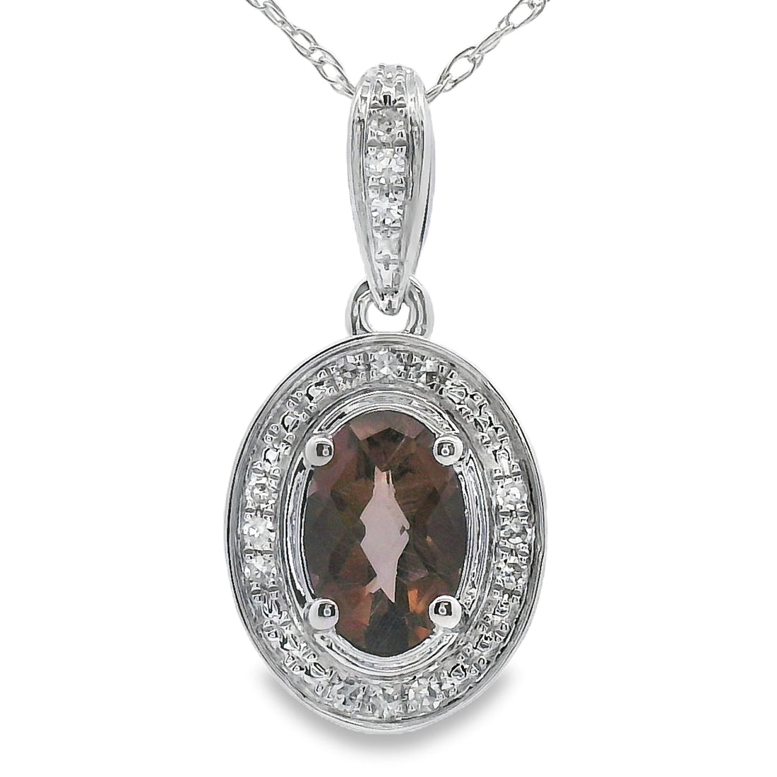 .42ct Quartz Diamond Fashion Pendants 10KT White Gold by Bids.com