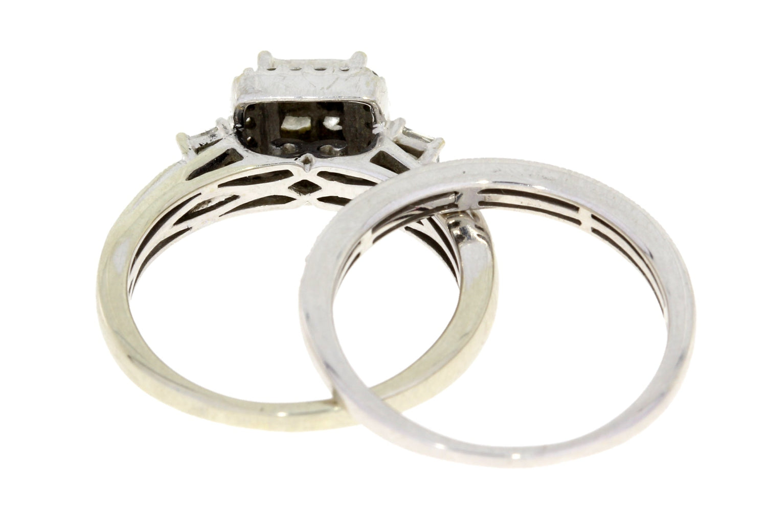 1.00ct Diamond Engagement Ring Set 10KT White Gold by Bids.com