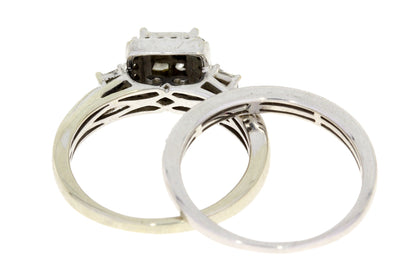 1.00ct Diamond Engagement Ring Set 10KT White Gold by Bids.com