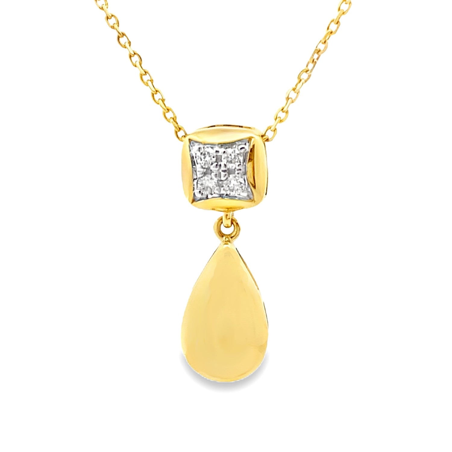 Natural .04ct Diamond Fashion Pendants 10KT Yellow Gold by Bids.com