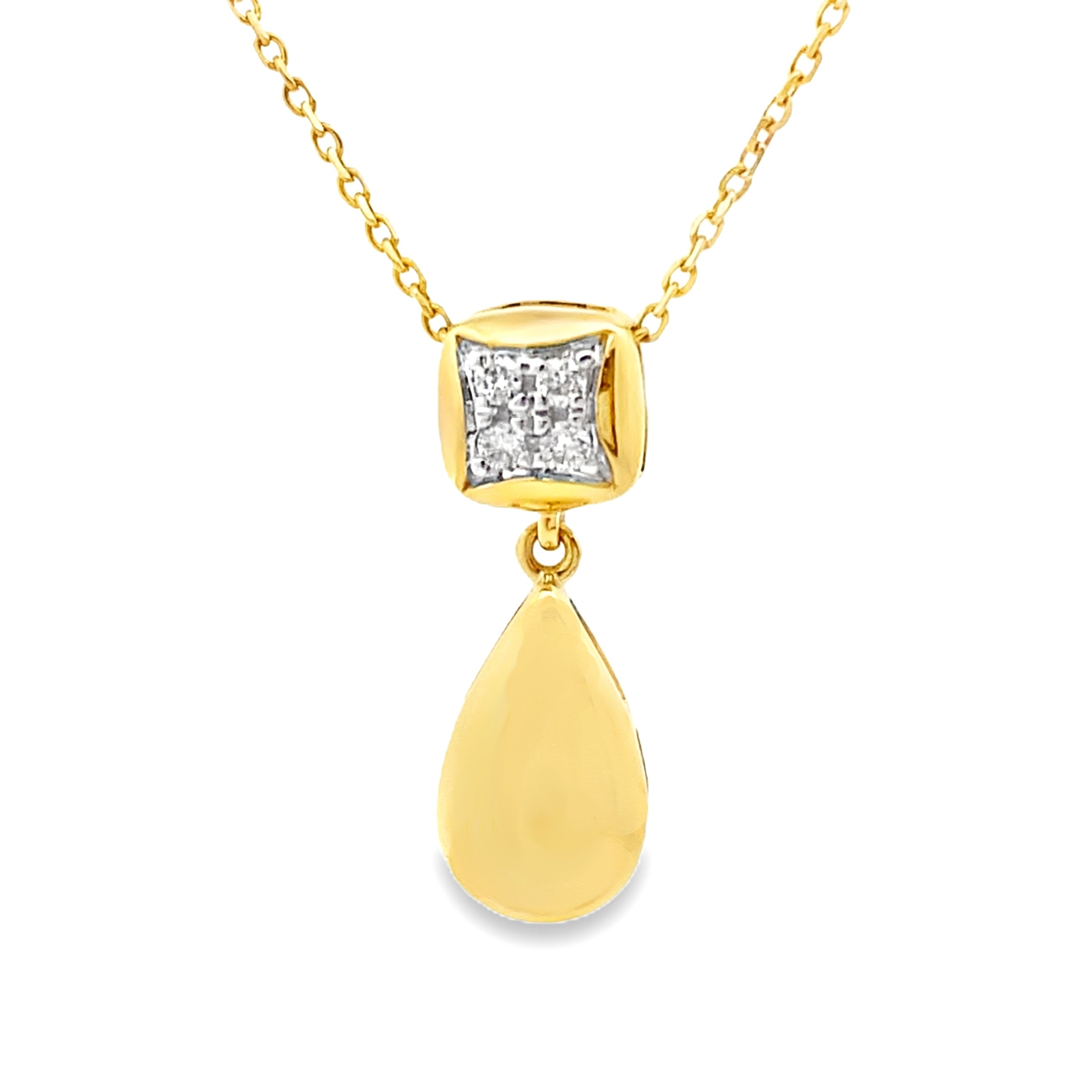 Natural .04ct Diamond Fashion Pendants 10KT Yellow Gold by Bids.com