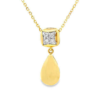 Natural .04ct Diamond Fashion Pendants 10KT Yellow Gold by Bids.com