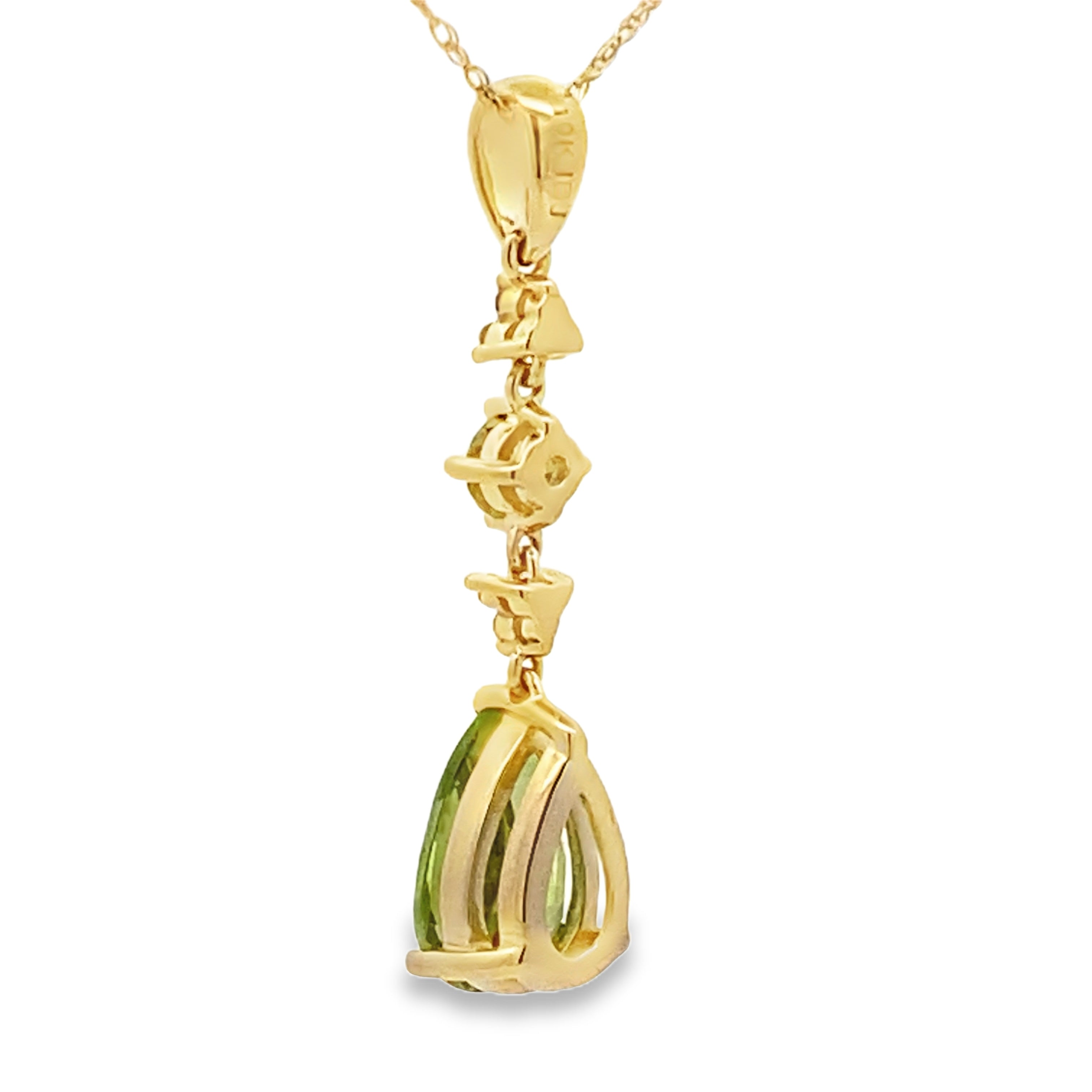 Peridot Diamond Fashion Pendants 10KT Yellow Gold by Bids.com