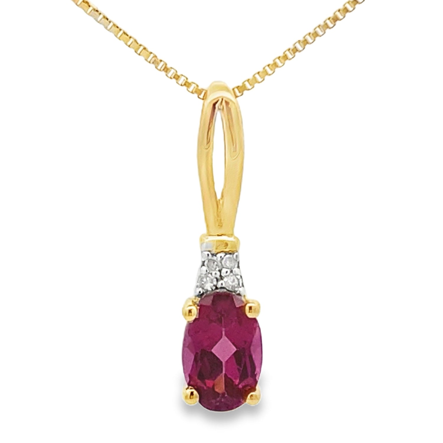Rhodolite Garnet Fashion Pendants 10KT Yellow Gold by Bids.com