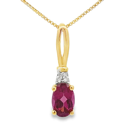 Rhodolite Garnet Fashion Pendants 10KT Yellow Gold by Bids.com