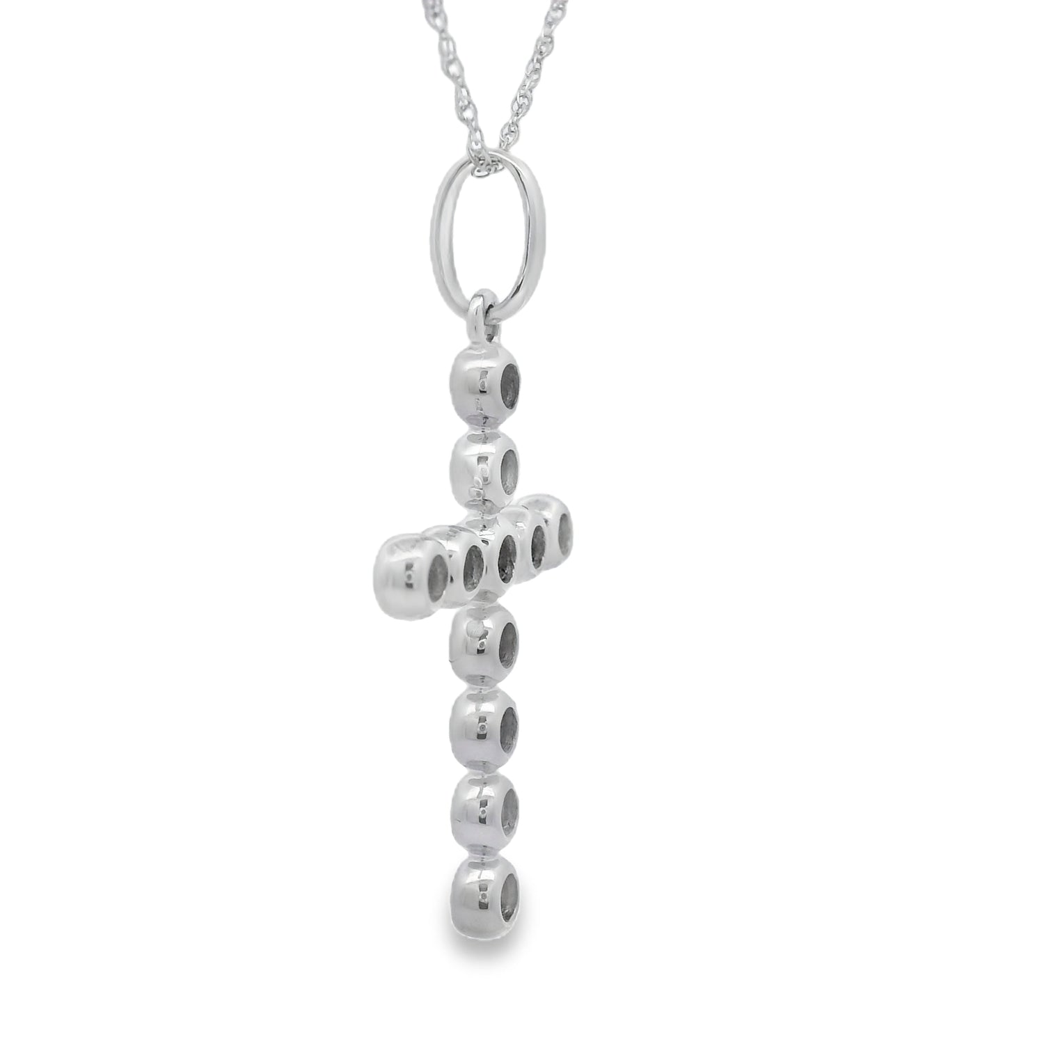 .31ct Diamond Cross Religious Pendant 14KT White Gold by Bids.com
