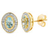 .46ct Aquamarine Diamond Earrings 10KT Yellow Gold by Bids.com