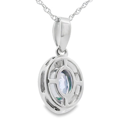 Mystic Fire Topaz Fashion Pendants 10KT White Gold by Bids.com