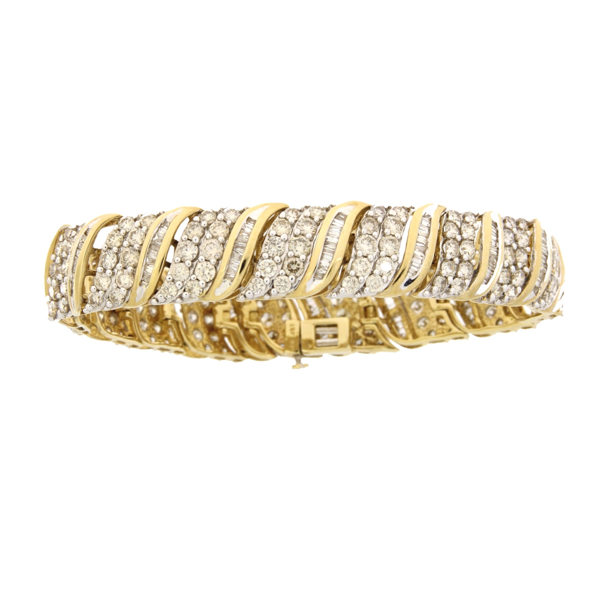 10.00ct Diamond Tennis Bracelet 10KT Yellow Gold by Bids.com
