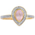 Genuine .44ct Rose Quartz Diamond Ring 10KT Yellow Gold by Bids.com
