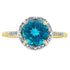 1.35ct London Blue Topaz Diamond Ring 10KT Yellow Gold by Bids.com