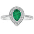 Genuine .42ct Emerald Diamond Ring 10KT White Gold by Bids.com