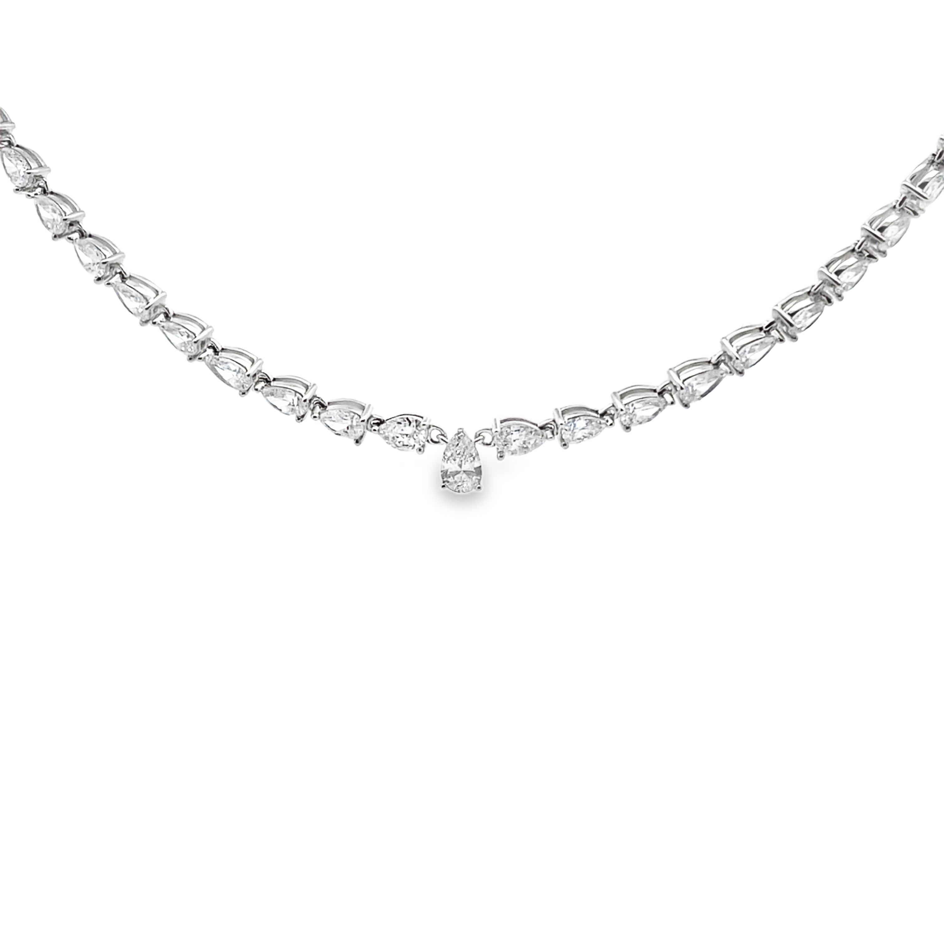 15.00ct Lab Grown Diamond Tennis 14KT White Gold by Bids.com