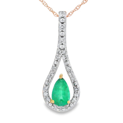 .37ct Emerald Diamond Fashion Pendants 10KT Yellow Gold by Bids.com