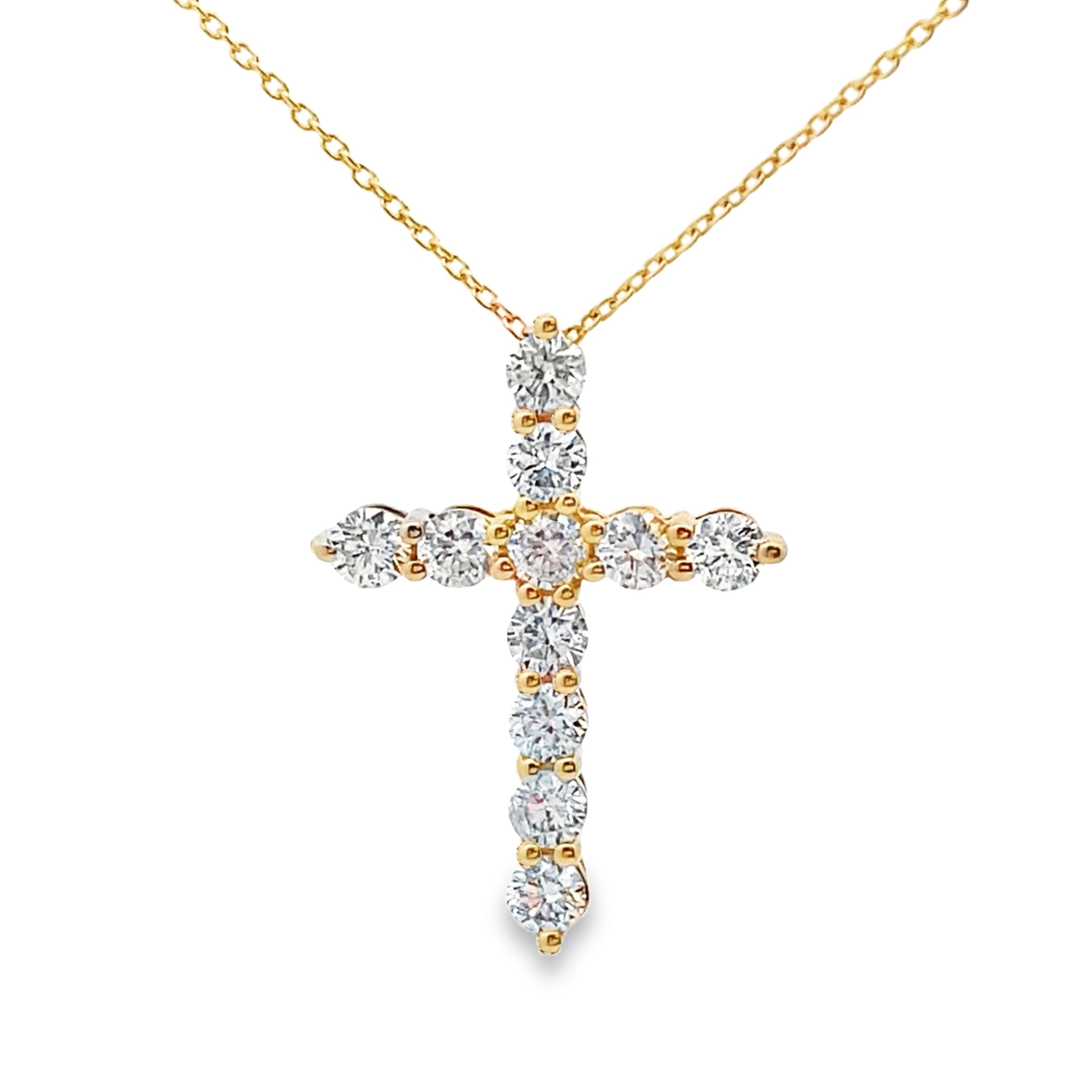 .56ct Diamond Cross Religious Pendant 14KT Yellow Gold by Bids.com
