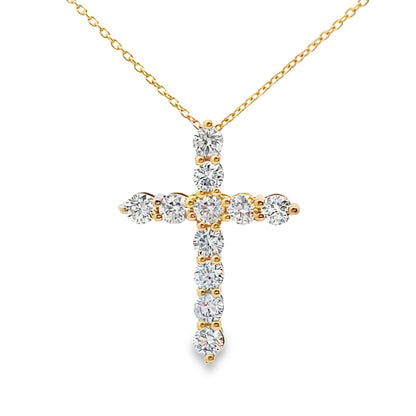 .56ct Diamond Cross Religious Pendant 14KT Yellow Gold by Bids.com