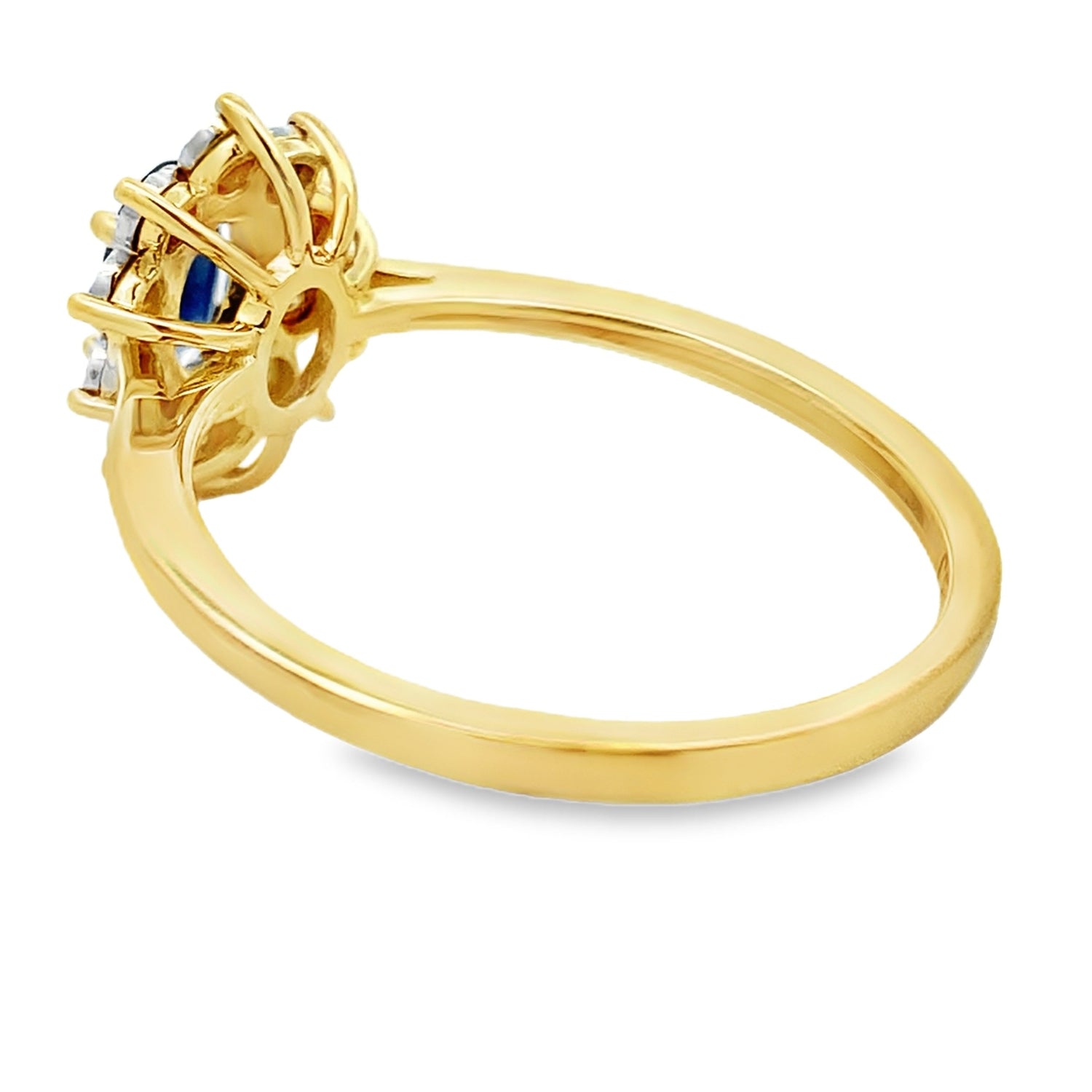 Genuine .63ct Sapphire Diamond Ring 10KT Yellow Gold by Bids.com