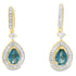 London Blue Topaz Dangle Earrings 10KT Yellow Gold by Bids.com