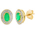 .54ct Chalcedony Diamond Earrings 10KT Yellow Gold by Bids.com