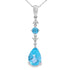 Blue Topaz Diamond Fashion Pendants 10KT White Gold by Bids.com