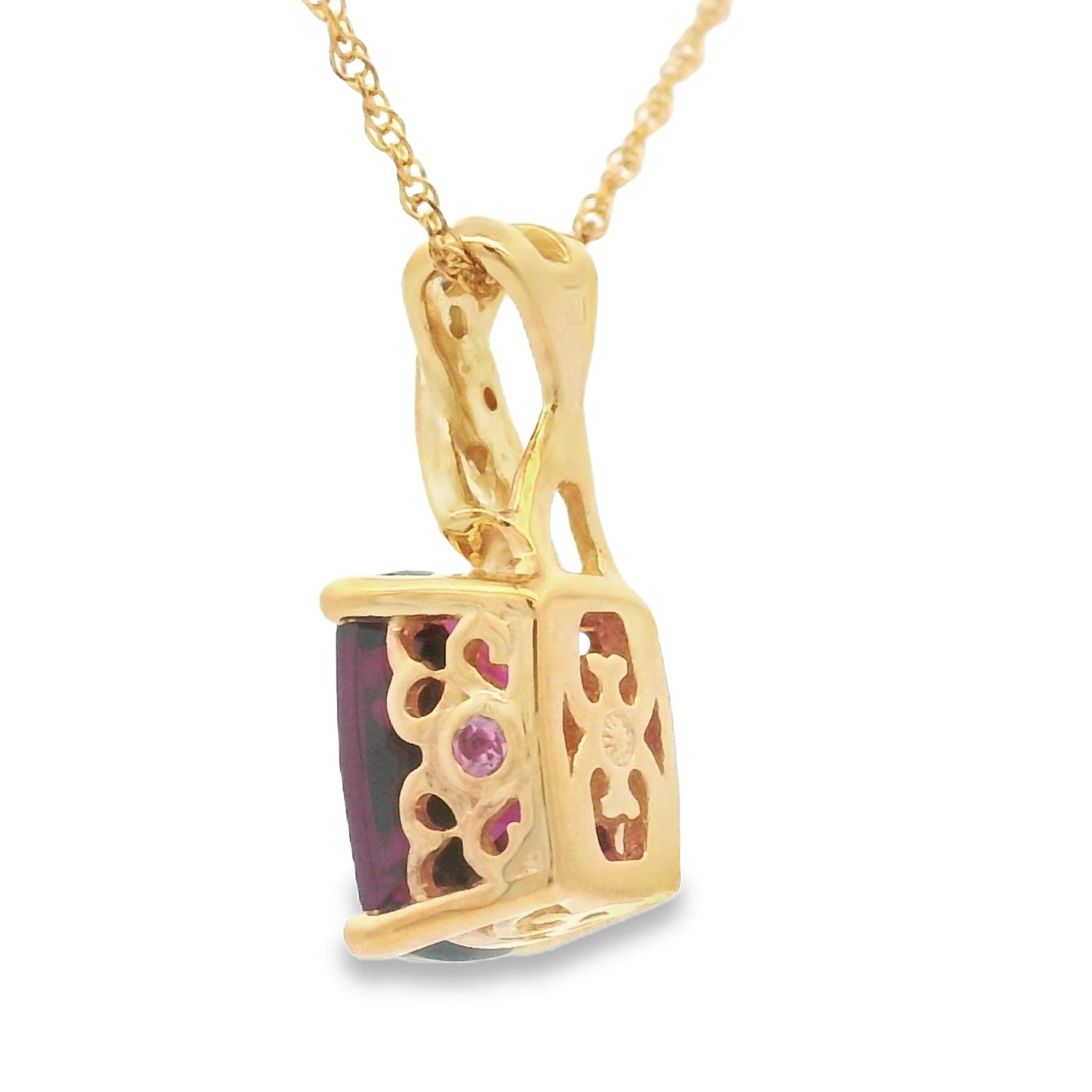 1.63ct Garnet Diamond Fashion Pendants 10KT Yellow Gold by Bids.com
