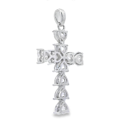 Moissanite Cross Religious Pendant Sterling Silver by Bids.com